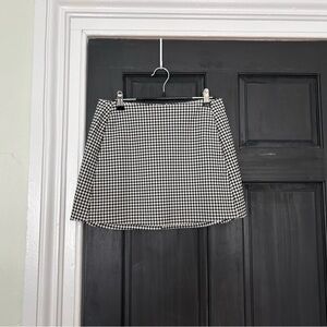 Urban Outfitters Black and White Gingham Mini Skirt